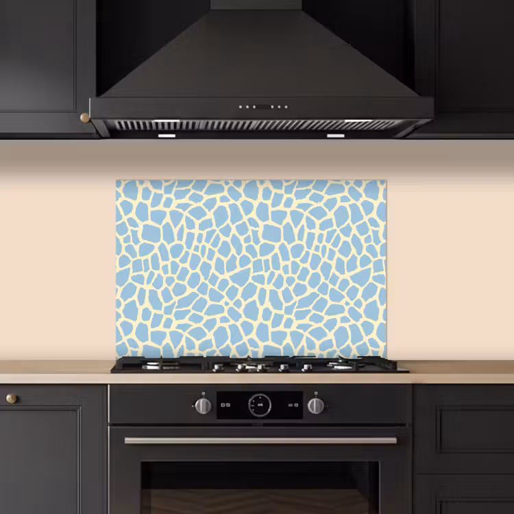 Kitchen splashback for hob - Giraffe - Modern - Blue — 5