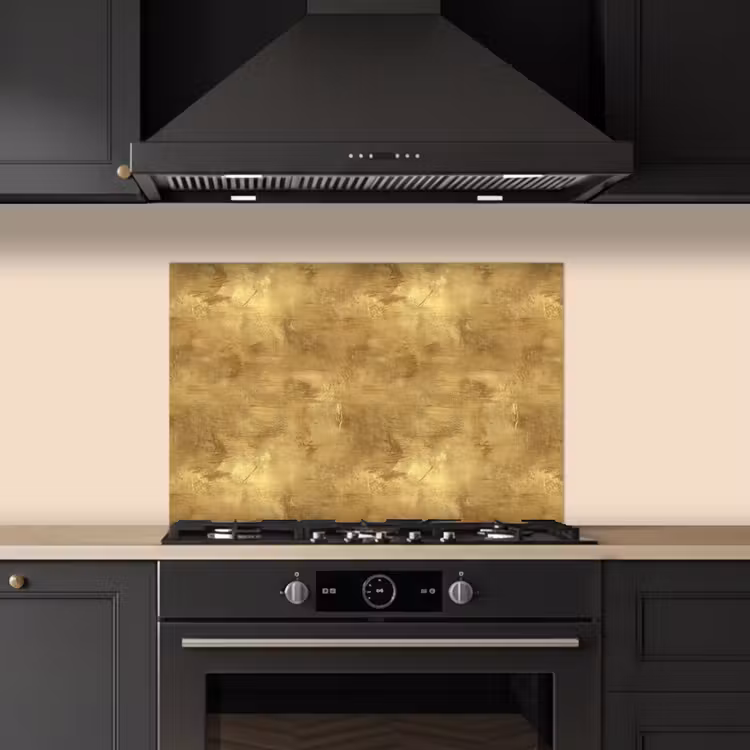 Kitchen splashback for hob - Industrial - Texture - Gold — 5