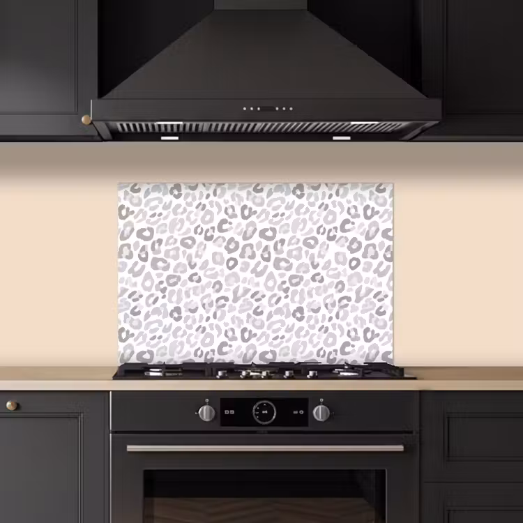Kitchen splashback for hob - Leopard - Motif - Gray — 5