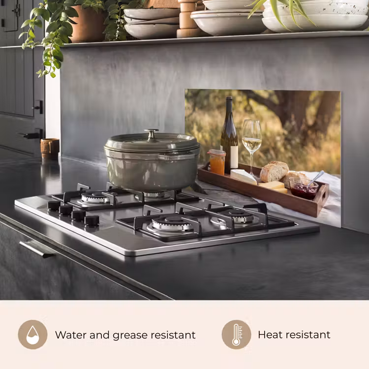Kitchen splashback for hob - Picnic - Wine - Cheese board — 2