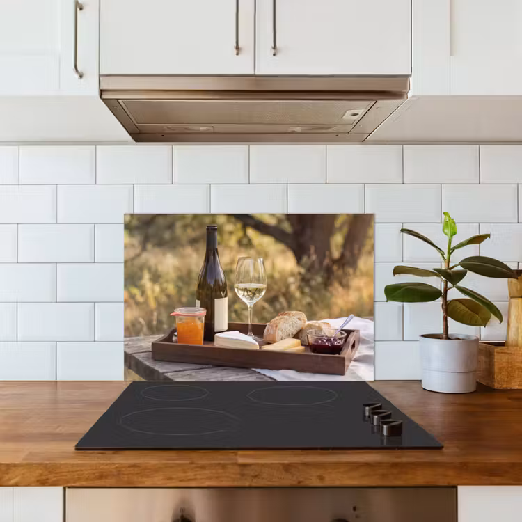 Kitchen splashback for hob - Picnic - Wine - Cheese board — 3