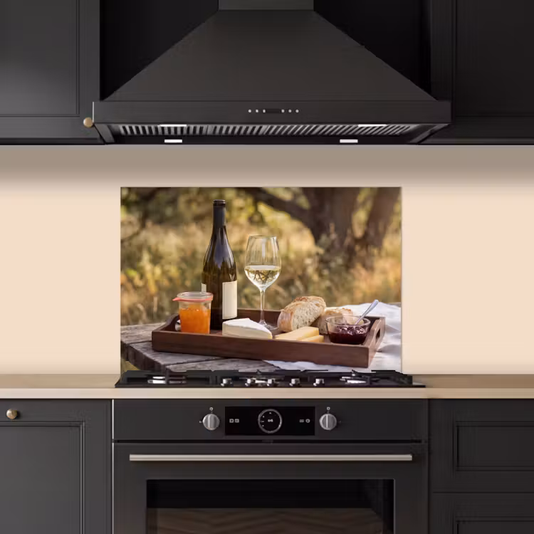 Kitchen splashback for hob - Picnic - Wine - Cheese board — 5