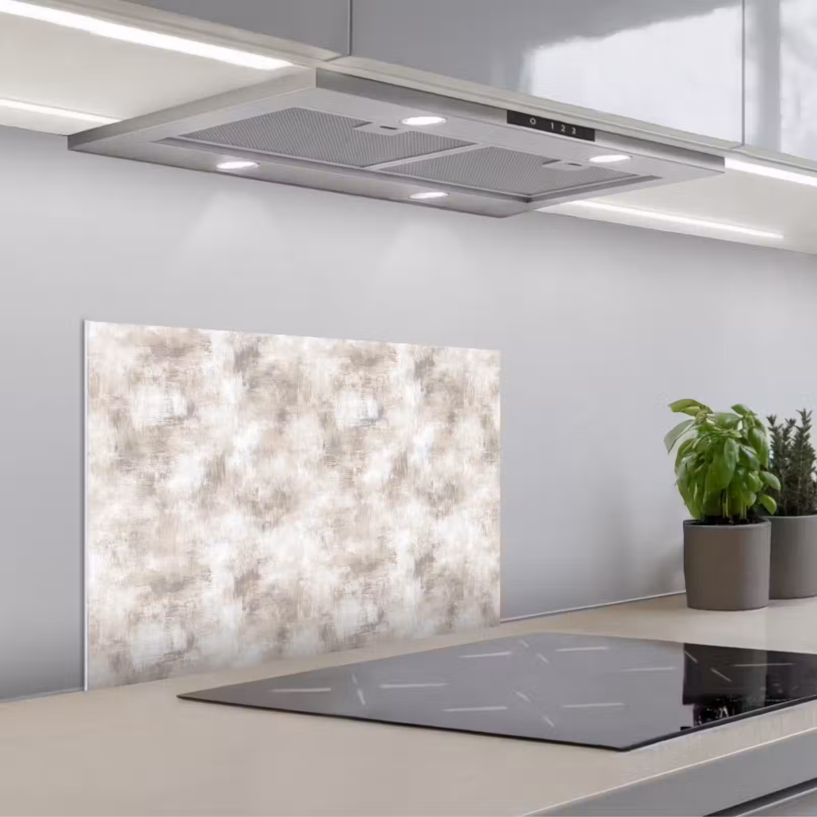 Kitchen splashback for hob - Organic - Patterned - Melange — 1