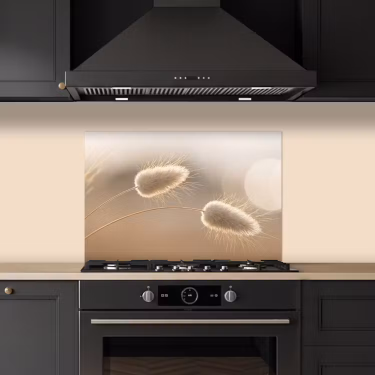 Kitchen splashback for hob - Haze tail grass - Grain hairs - Sunlight — 5