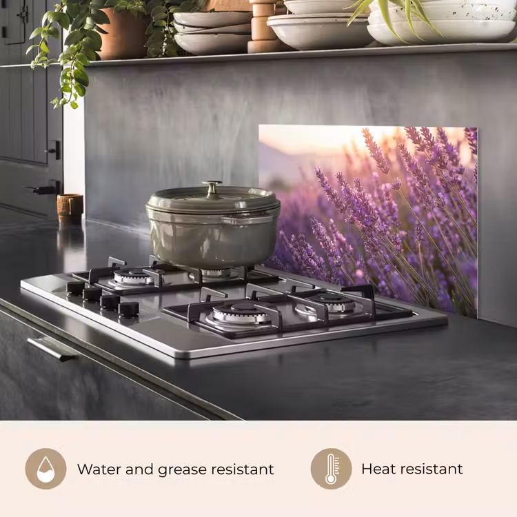 Kitchen splashback for hob - Lavender - Purple - Sunlight — 2