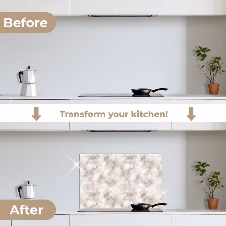 Kitchen splashback for hob - Organic - Patterned - Melange — 7