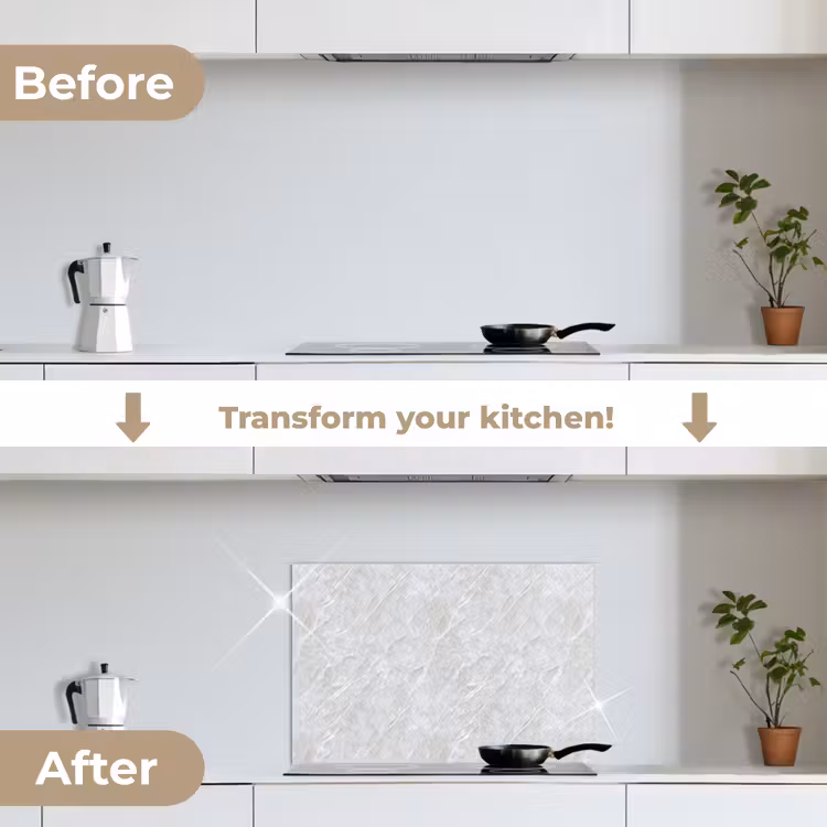 Kitchen splashback for hob - Surface - Texture - Gray — 7