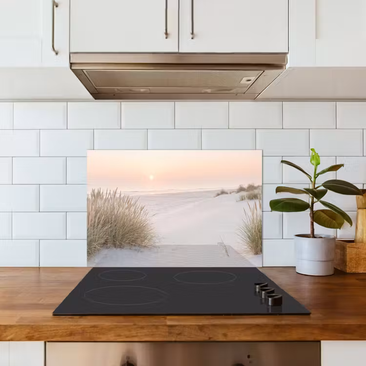Kitchen splashback for hob - Horizon - Dune landscape - Sand — 3