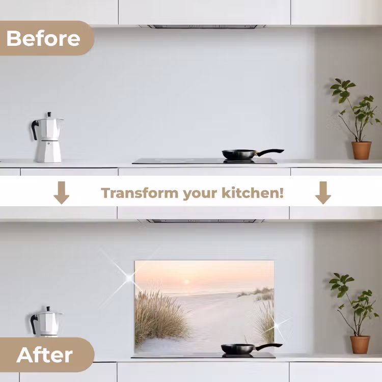 Kitchen splashback for hob - Horizon - Dune landscape - Sand — 7