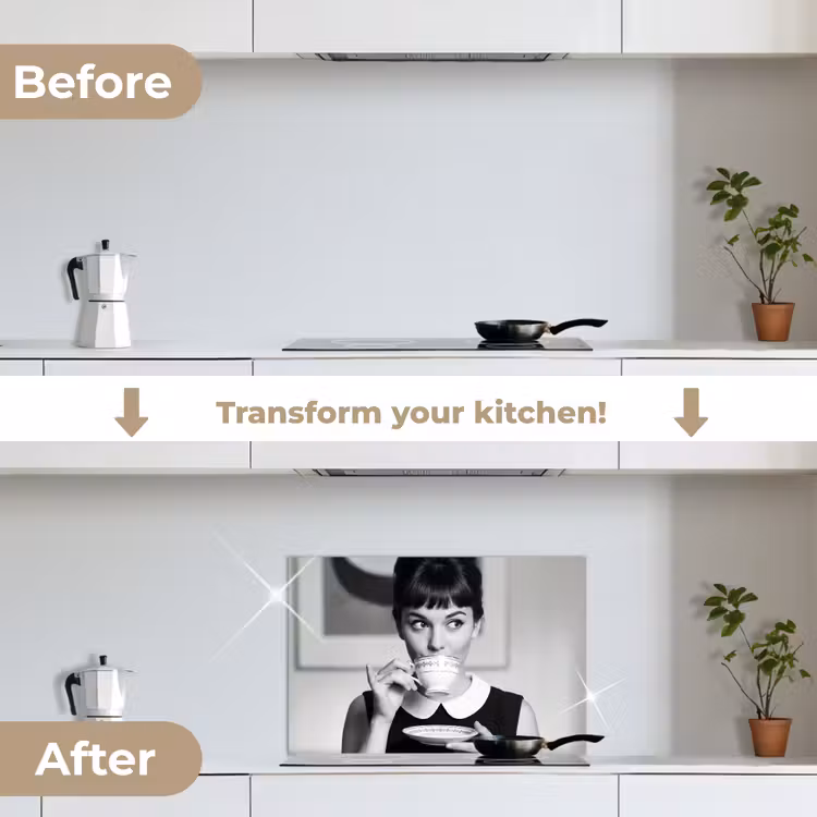 Kitchen splashback for hob - Portrait - Tea - Woman — 7