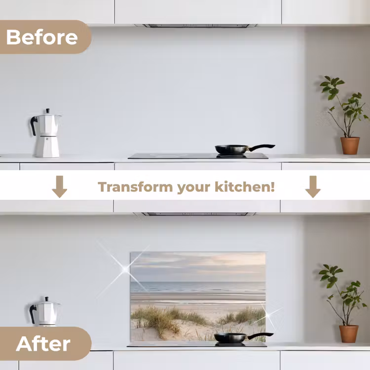 Kitchen splashback for hob - Sandy beach - Cloudy - Dunes — 7