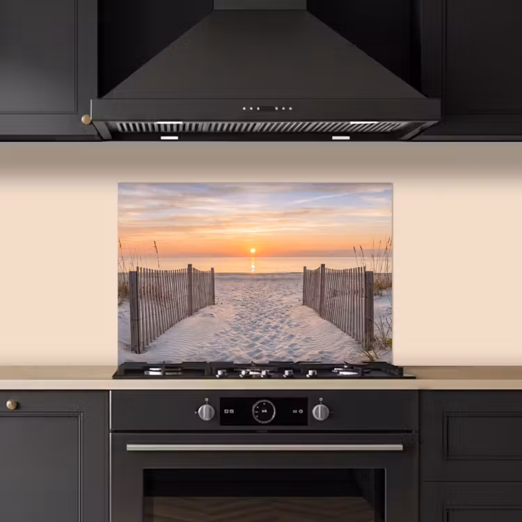 Kitchen splashback for hob - Sunset - Beach - Sand — 5