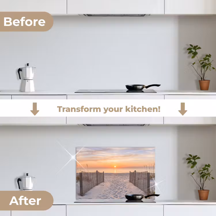 Kitchen splashback for hob - Sunset - Beach - Sand — 7
