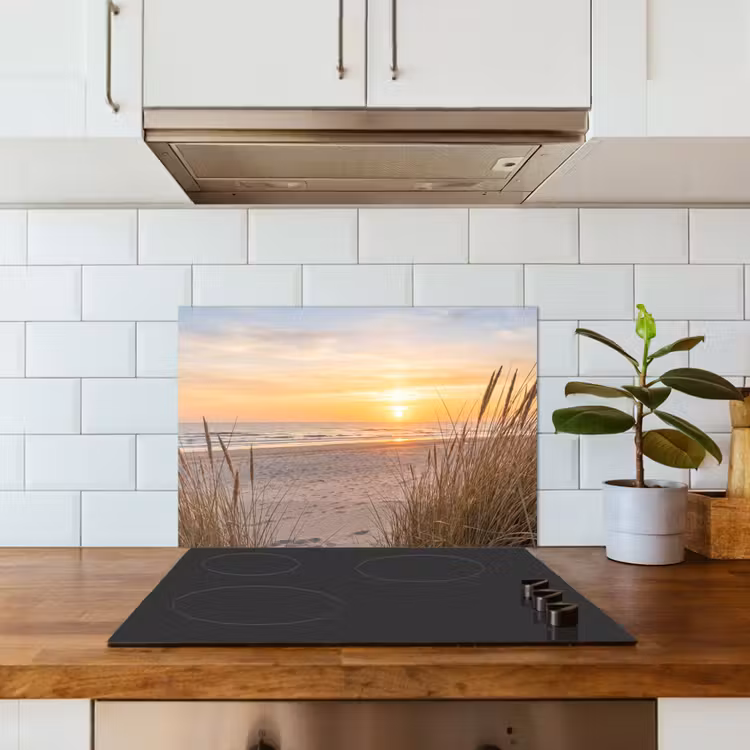 Kitchen splashback for hob - Sunset - Dunes - Sea — 3