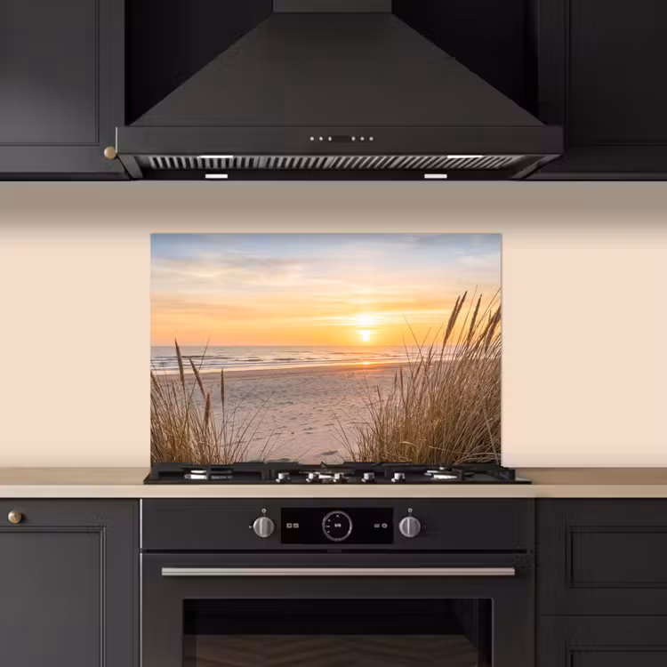 Kitchen splashback for hob - Sunset - Dunes - Sea — 5