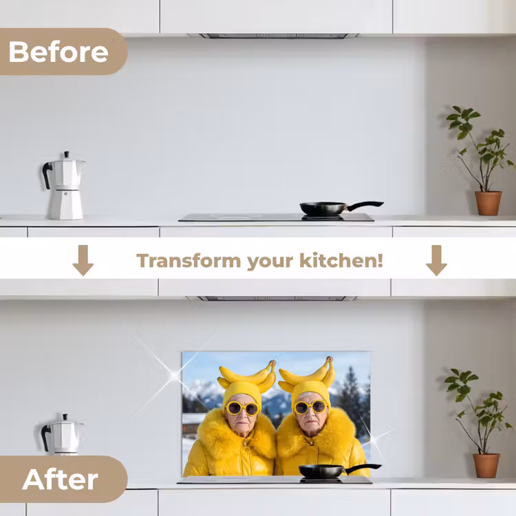 Kitchen splashback for hob - Women - Bananas - Yellow — 7