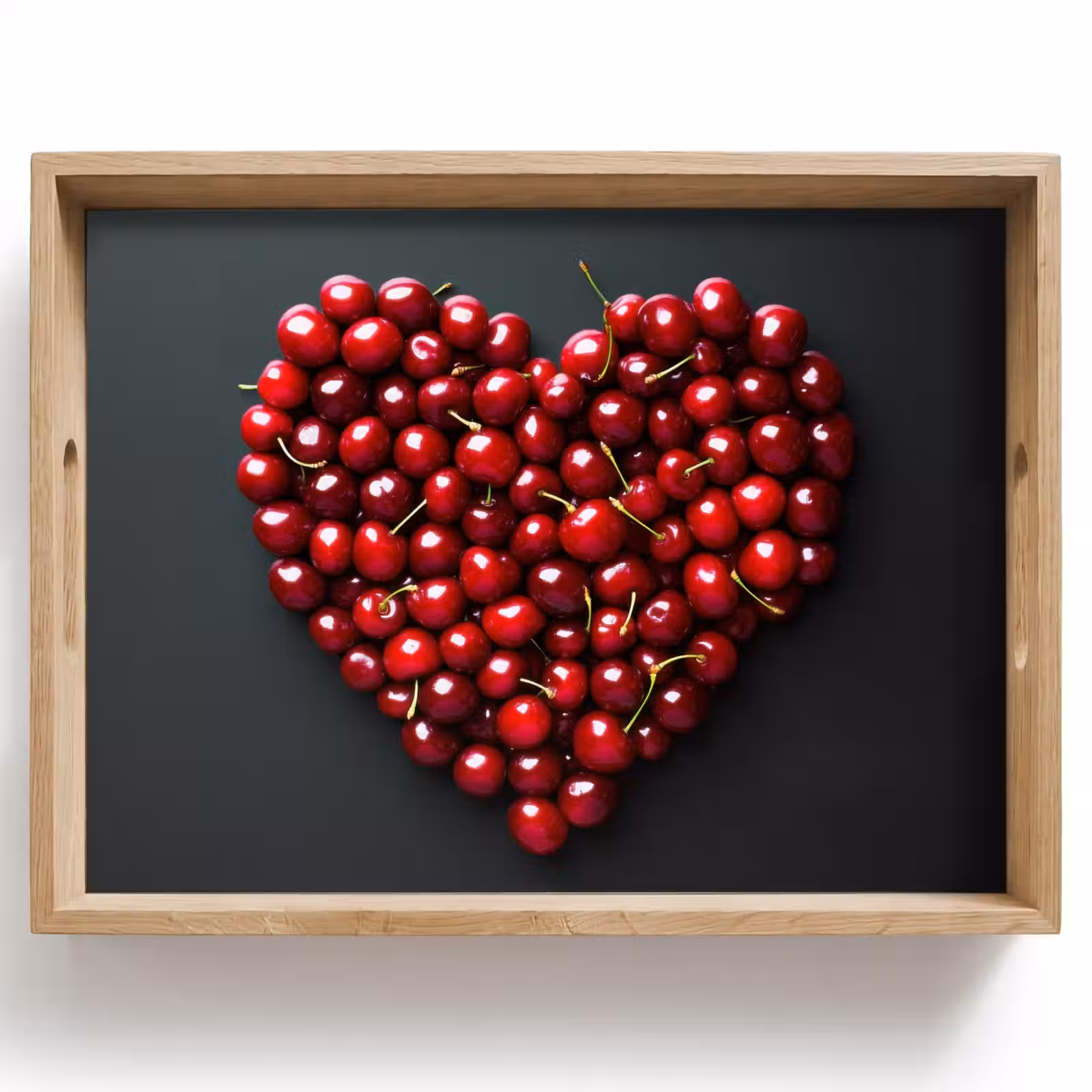 Tray - Cherry - Heart - Red - Black — 1