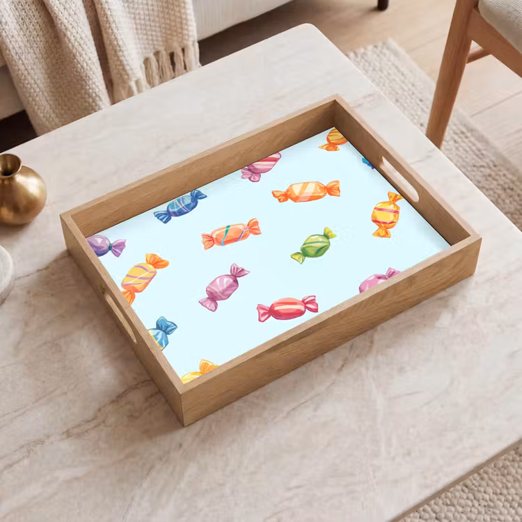 Tray - Blue - Pattern - Candy — 2