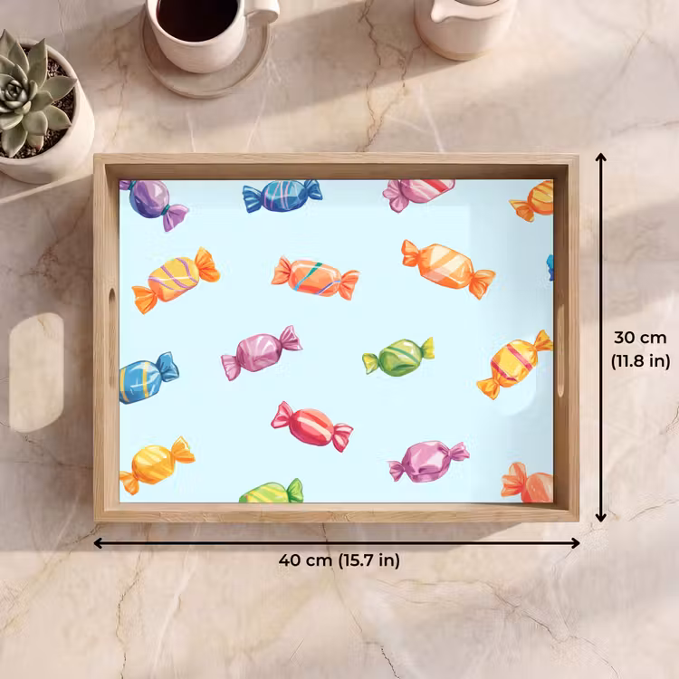 Tray - Blue - Pattern - Candy — 7