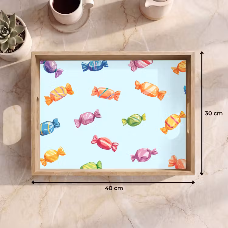 Tray - Blue - Pattern - Candy — 8