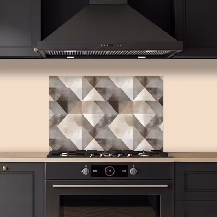 Kitchen splashback for hob - Geometric - Motif - Earth tones — 5