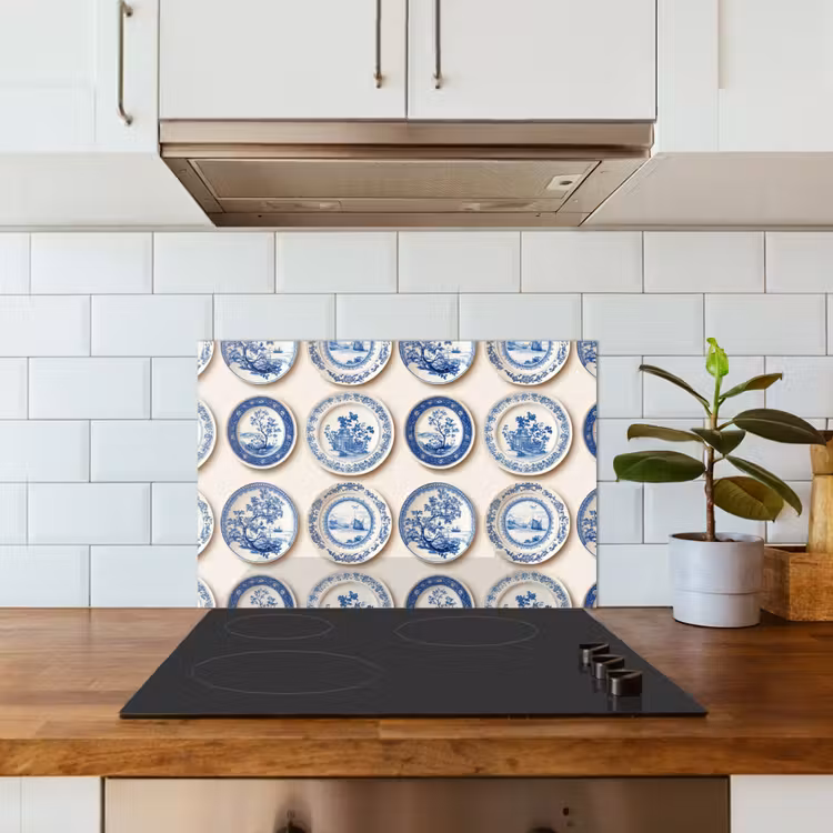 Kitchen splashback for hob - Signs - Trees - Plants - Blue — 3