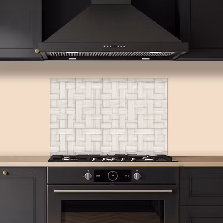 Kitchen splashback for hob - Wicker - Stripes - Beige — 5