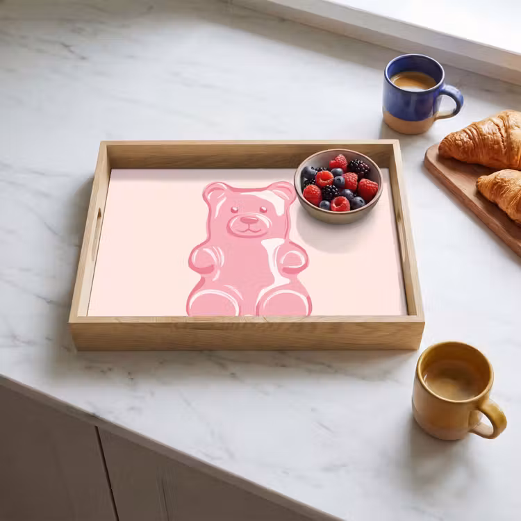 Tray - Bear - Pink - Candy — 3