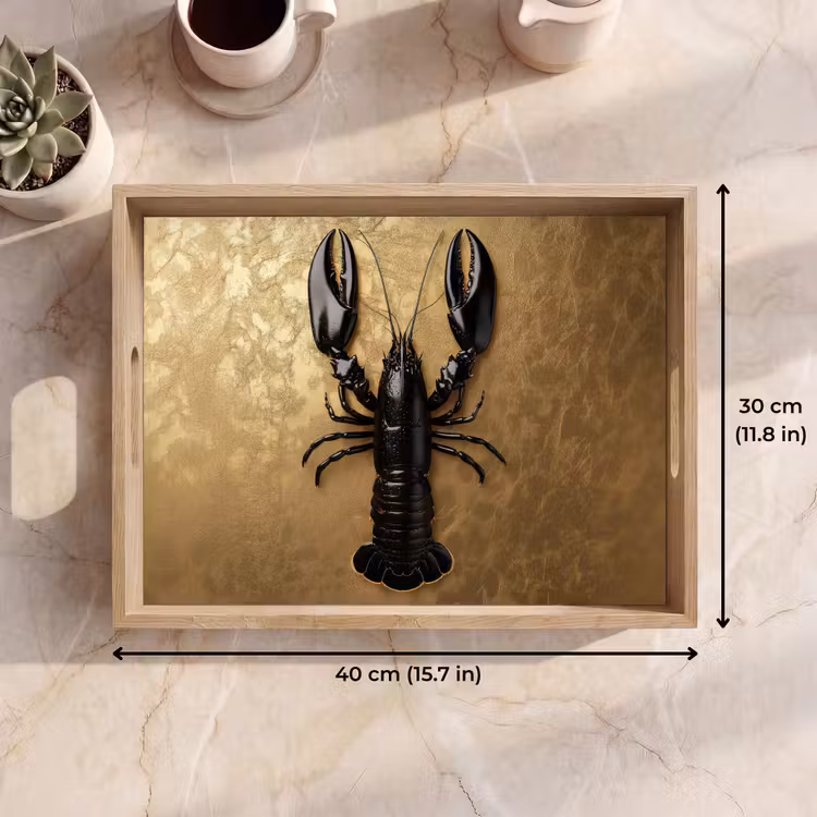 Tray - Cancer - Black - Gold - Luxury — 7
