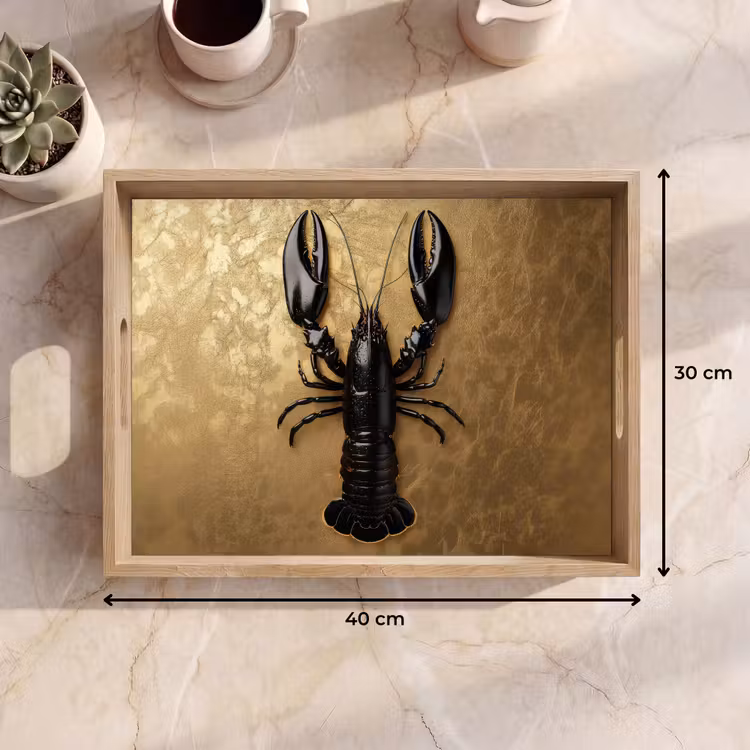 Tray - Cancer - Black - Gold - Luxury — 8