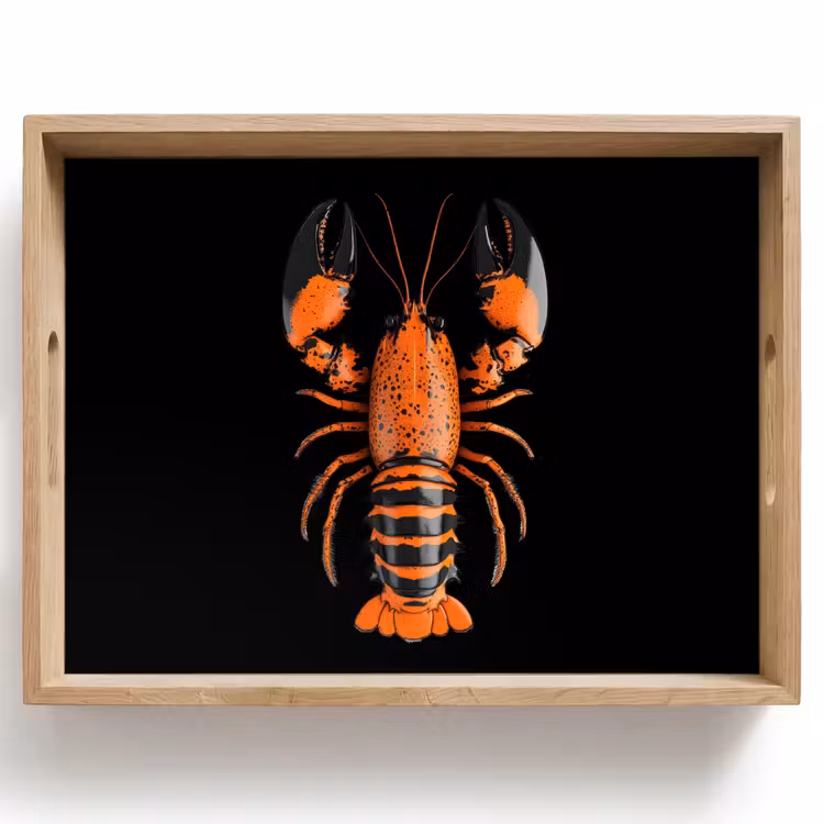 Tray - Cancer - Orange - Black - Modern — 1
