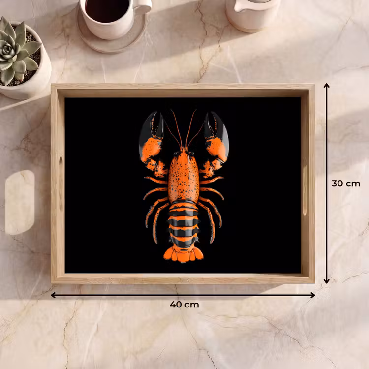 Tray - Cancer - Orange - Black - Modern — 8