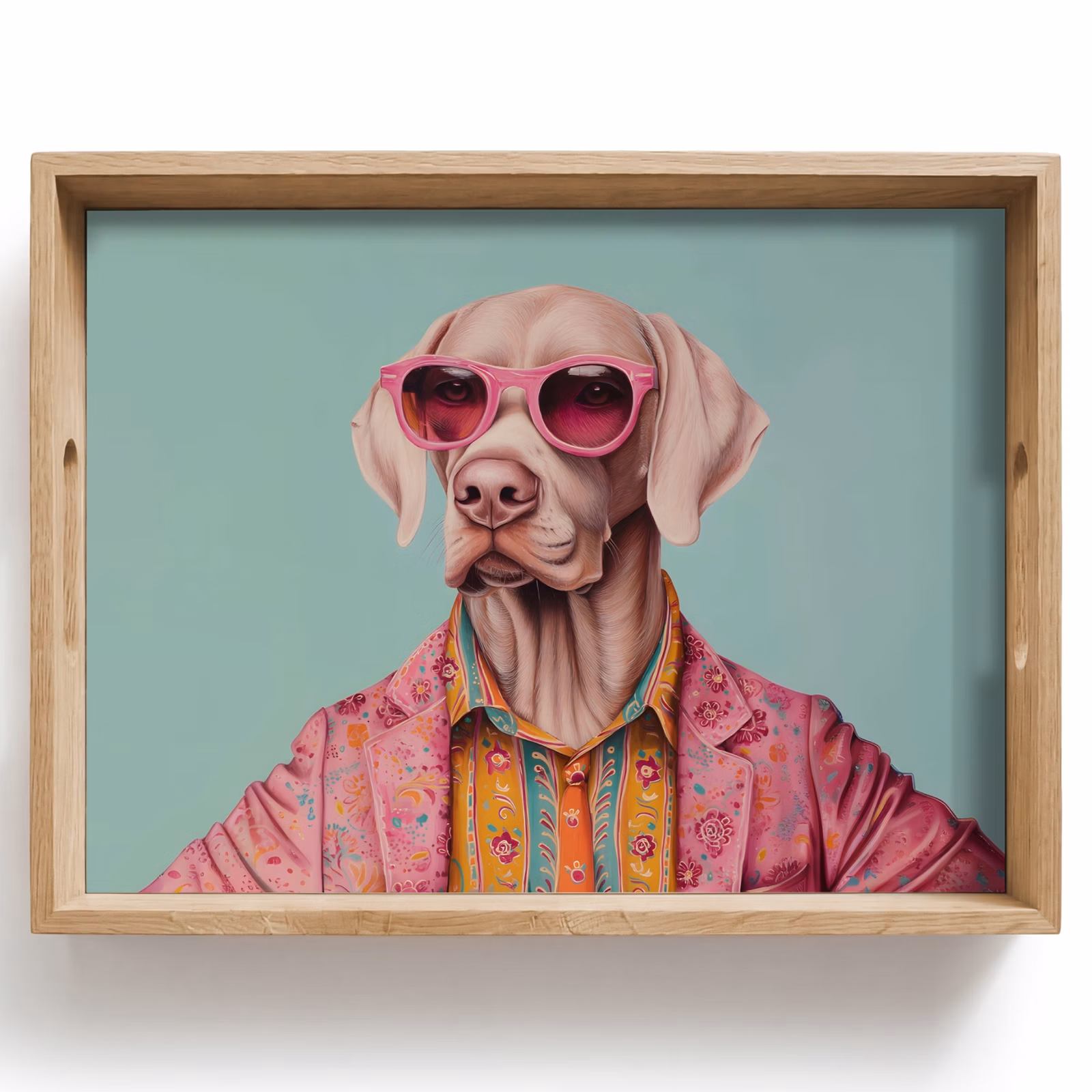 Tray - Dog - Shirt - Flowers - Glasses — 1