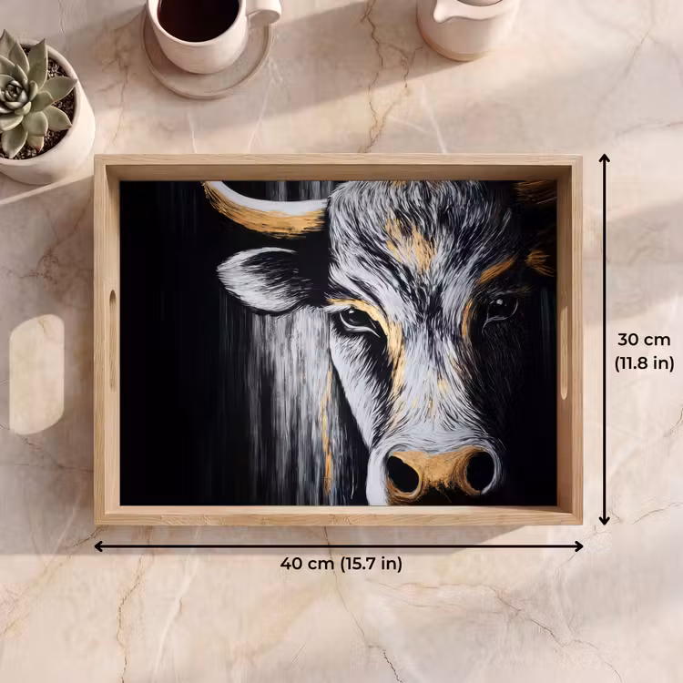Tray - Bull - Horns - Muzzle - Gold — 7
