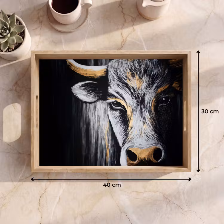 Tray - Bull - Horns - Muzzle - Gold — 8