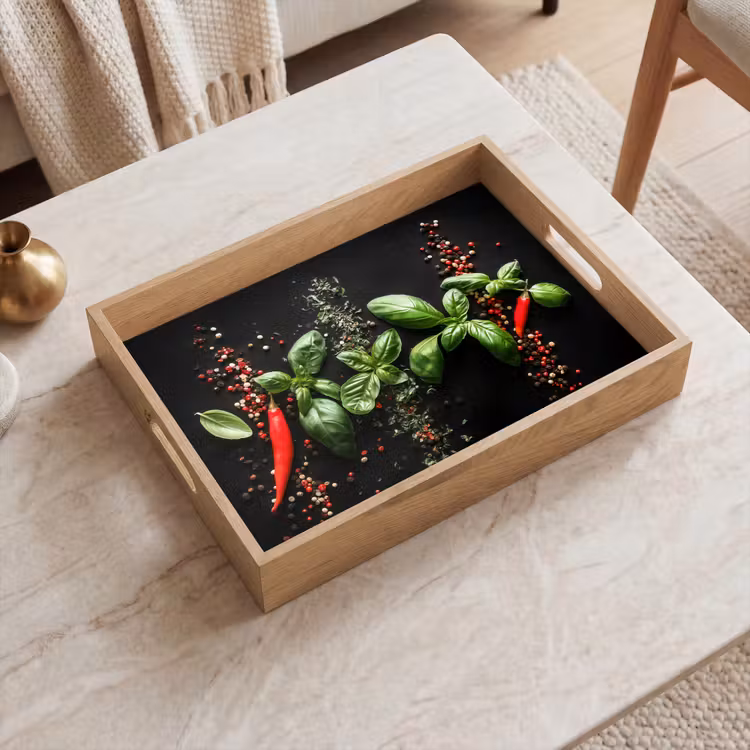 Tray - Chilies - Basil - Leaves - Red — 2