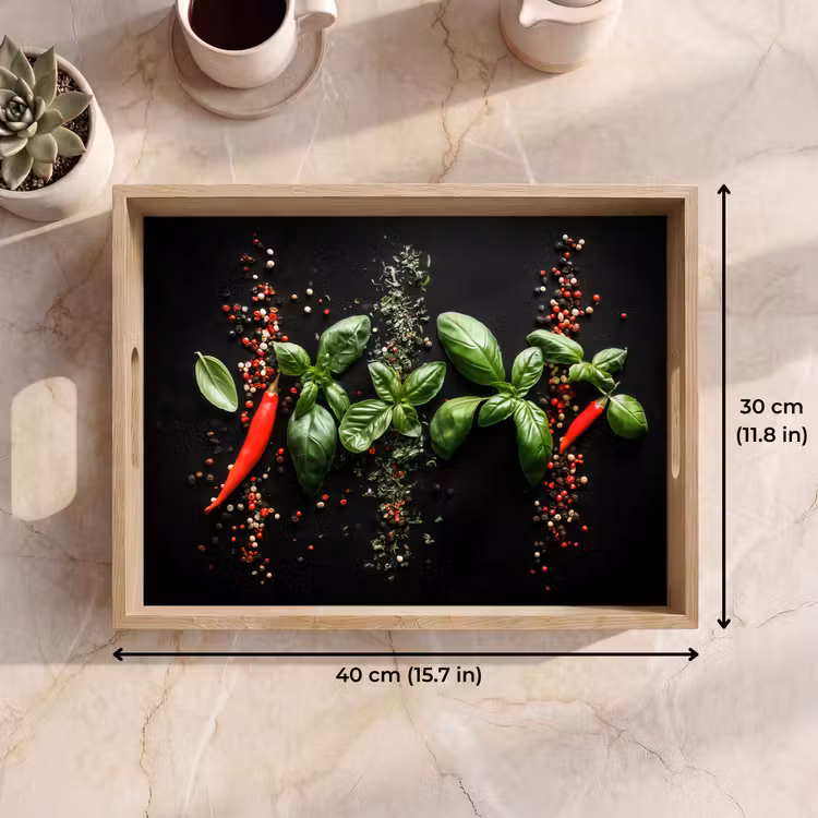 Tray - Chilies - Basil - Leaves - Red — 7