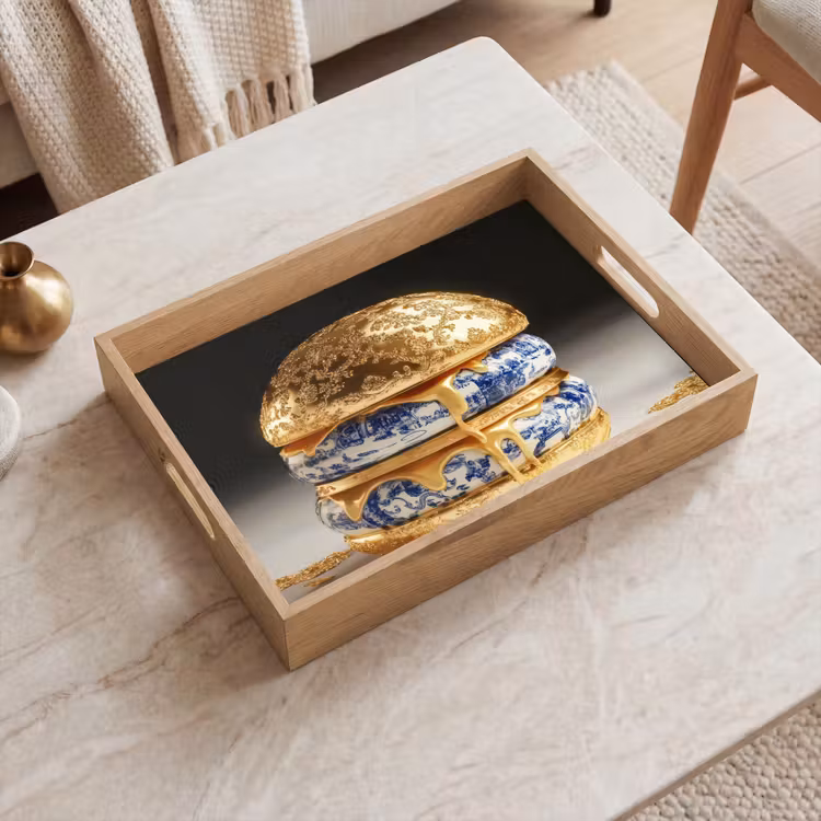 Tray - Delft blue - Gold - Citizen — 2