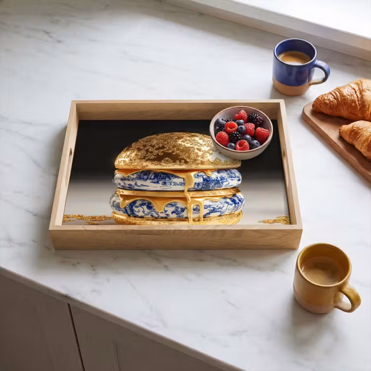 Tray - Delft blue - Gold - Citizen — 3