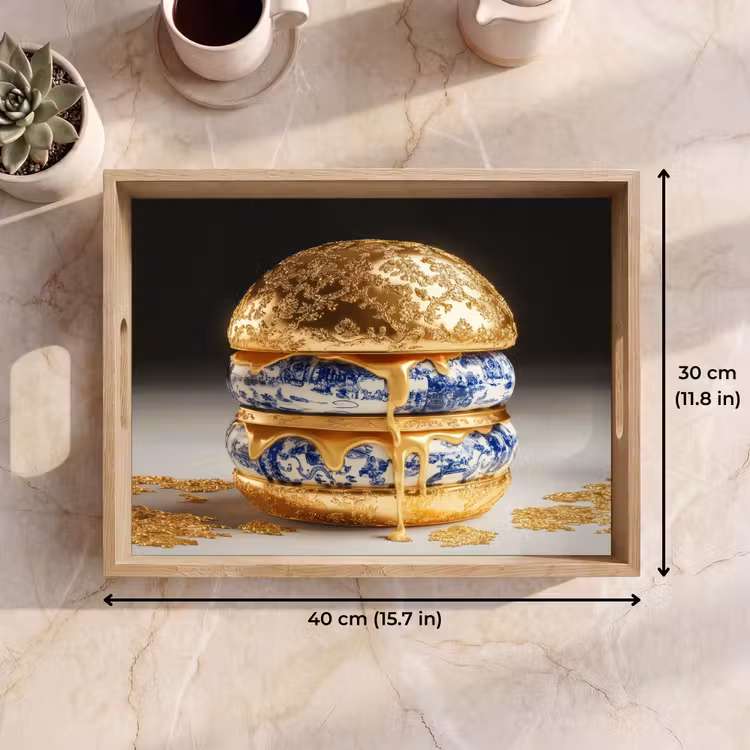 Tray - Delft blue - Gold - Citizen — 7