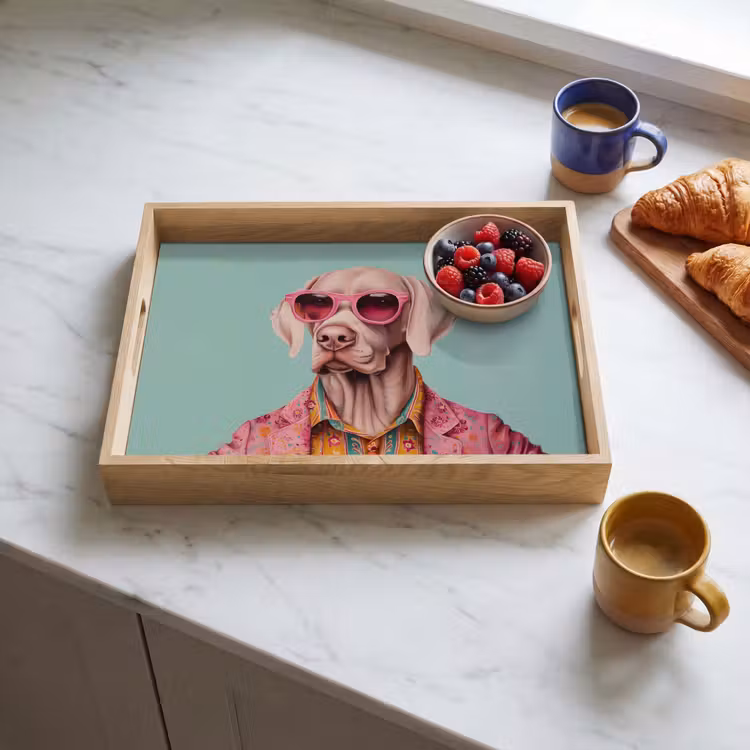 Tray - Dog - Shirt - Flowers - Glasses — 3