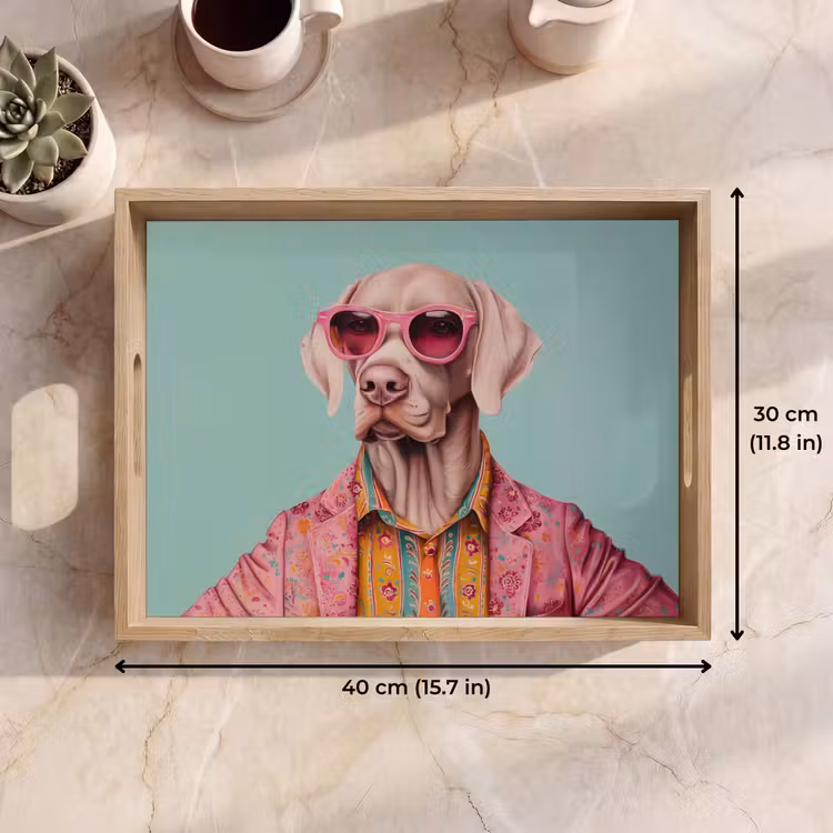 Tray - Dog - Shirt - Flowers - Glasses — 7