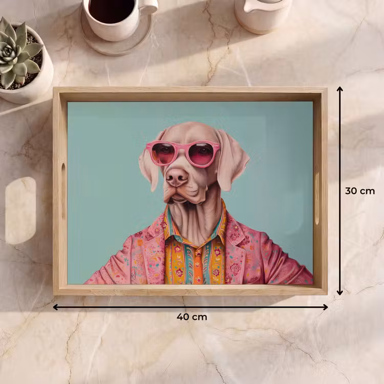 Tray - Dog - Shirt - Flowers - Glasses — 8