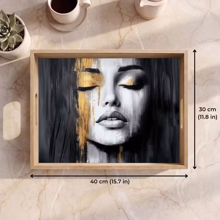 Tray - Face - Woman - Brush strokes - Abstract — 7