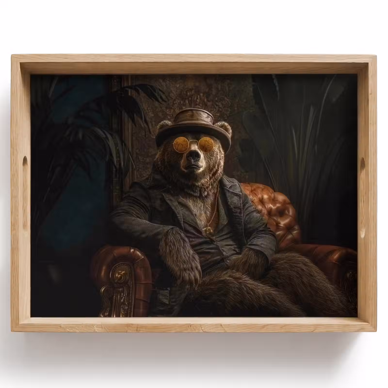 Tray - Bear - Brown - Suit - Hat — 1