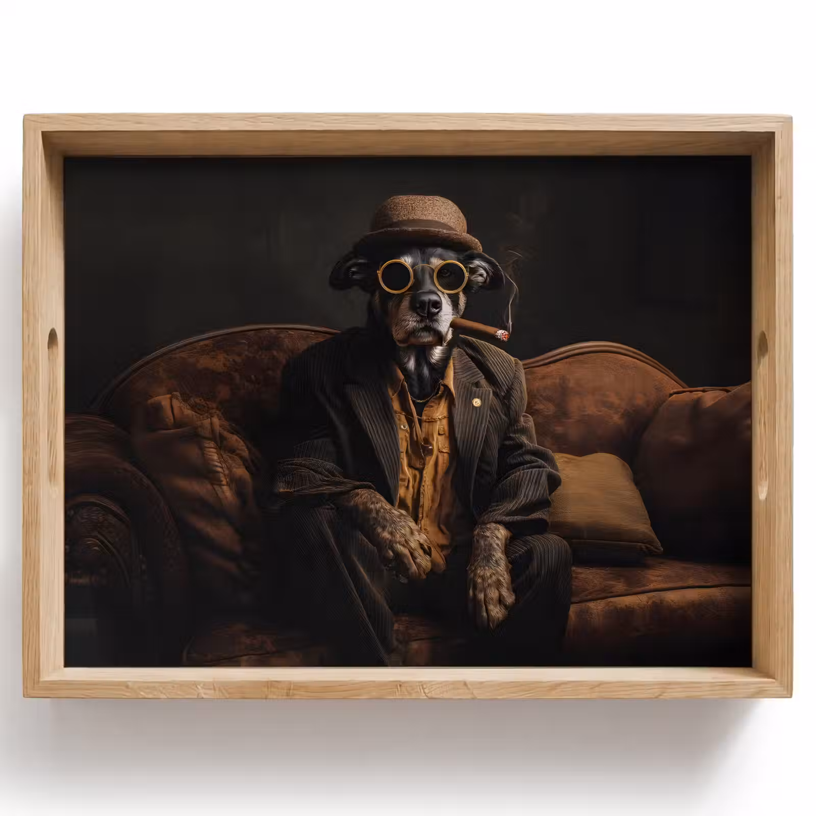 Tray - Dog - Cigar - Hat - Suit — 1