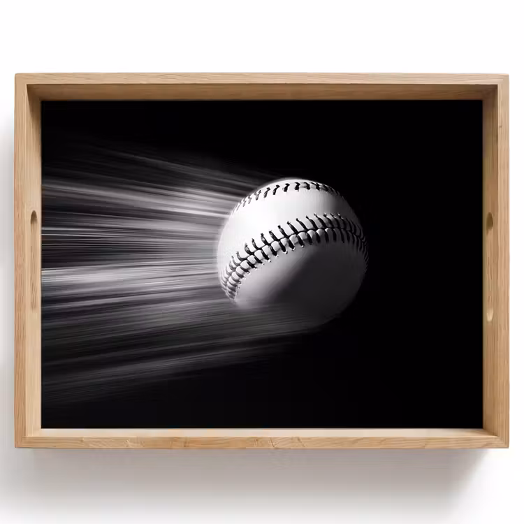 Tray - Baseball - White - Flies — 1