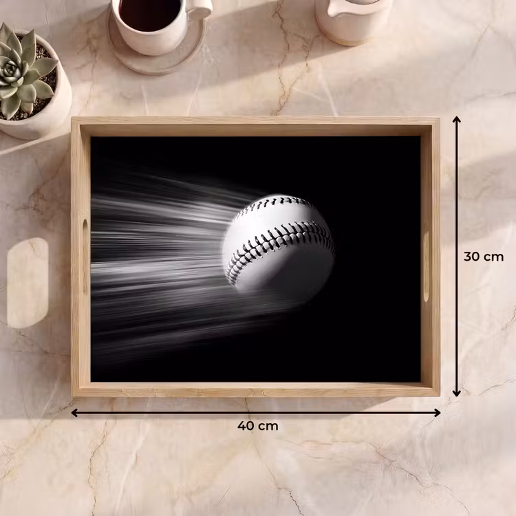 Tray - Baseball - White - Flies — 8