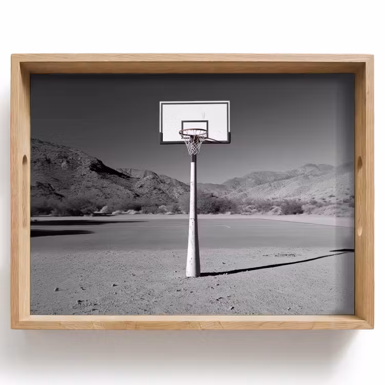 Tray - Basketball pole - Landscape - Sand - White — 1