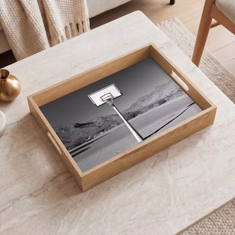 Tray - Basketball pole - Landscape - Sand - White — 2